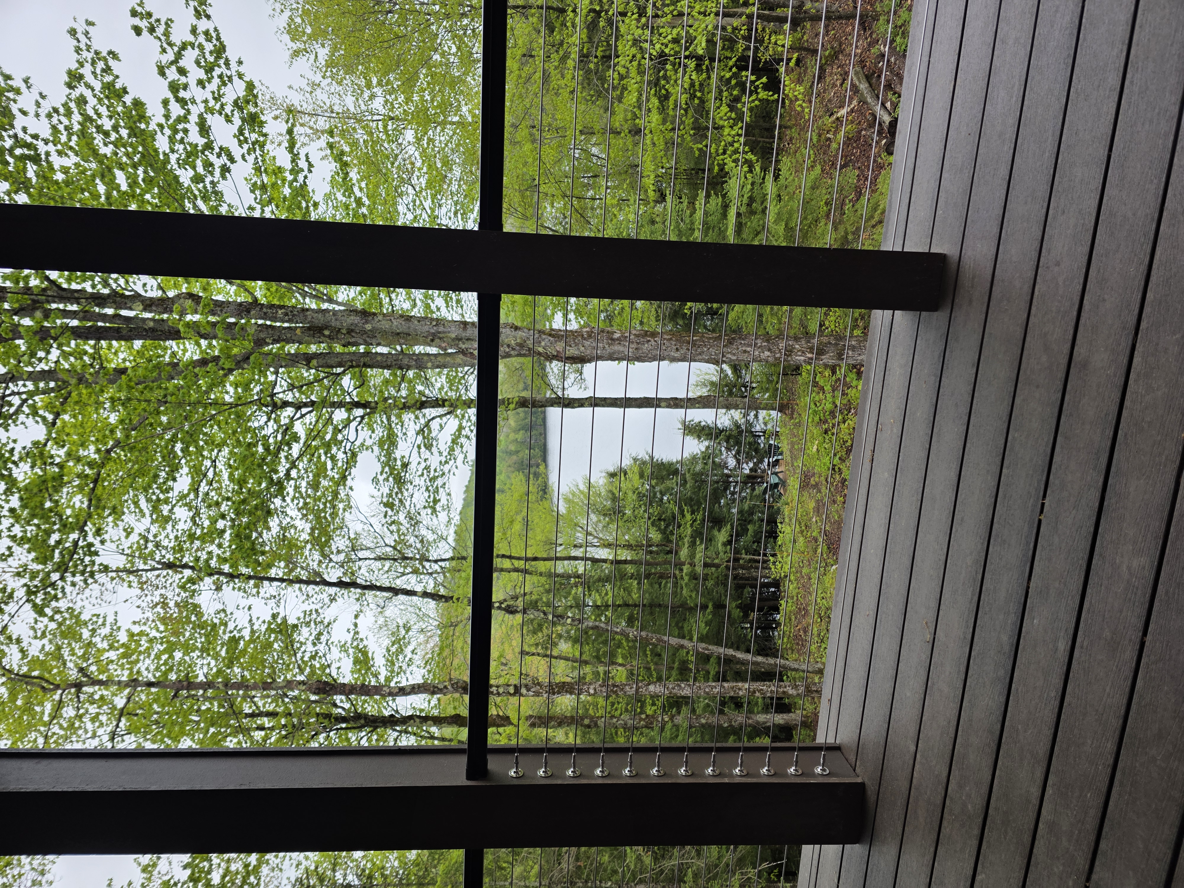 View from the Upper Watch over the pond on a cloudy Memorial Day weekend morning